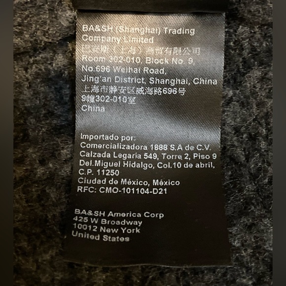 NWT ba&sh Grey Barthy Embellished Button Sweater - Sz XS - Picture 9 of 11